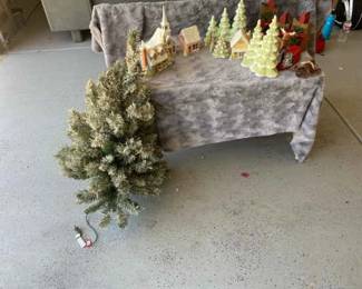 Christmas Village, Small Tree And More Decor
