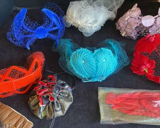 Colorful Fascinator Hats, Gloves and More