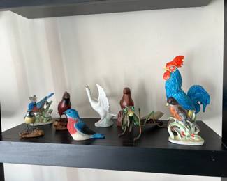 Bird figurines including LLadro