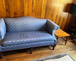 blue loveseat