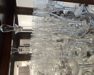 Princess house crystal champagne, wine and various styles and size of glasses,