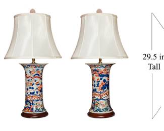 1039 Pair Imari Lamps 395.00