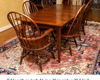 1042 Nichols and Stone Dining Table and 6 Chairs 425.00