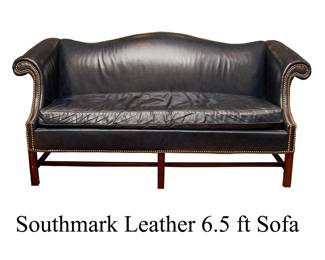 1038 Southmark Leather 6.5 ft Sofa 650.00