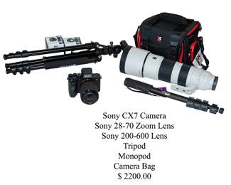 1080 Sony Camera Bundle 2200.00