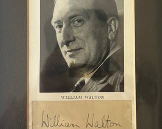 William Walton Autograph