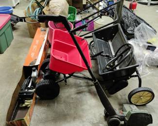 lawn edger seed spreader tree pruning tool