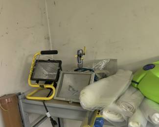 painters lights and drop cloths