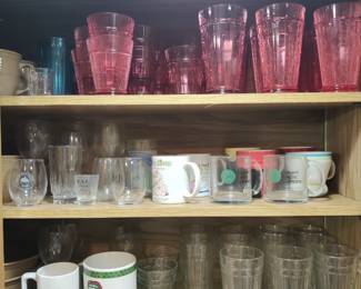 kitchen cups and glasses