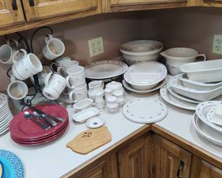 Large Longaberger dish set