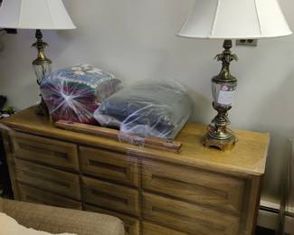 dresser with retro lamps 