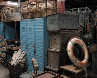 Vintage lockers, Demijohns, Vintage Sporting Goods