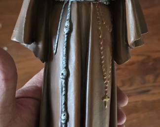 Vintage St Francis statue w/ glass eyes