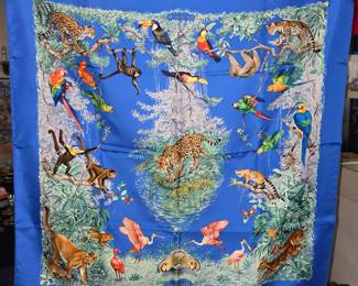 Hermes Blue & Green Multicolor
Equateur silk scarf NEW in box