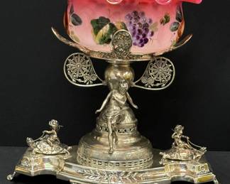 Satin Glass Epergne