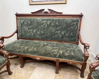 C10 Green Velvet Sofa