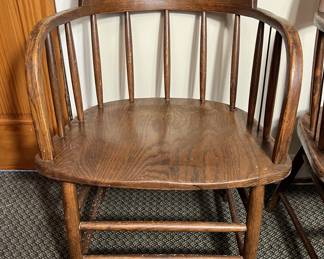 Oak Barrel Chairs (Set of 6)