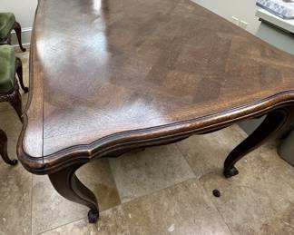 Antique French Parquet Dining Table