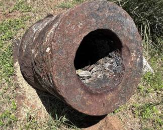 Antique cast iron cannon