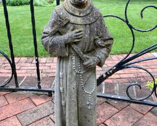 Lovely St Francis approx 2’—make us a channel of Your peace he sang!