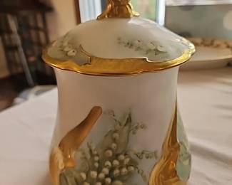 Hand painted Biscuit Jar