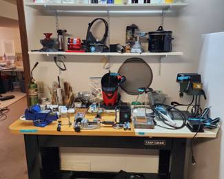 Craftsman work bench and tools