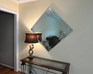 great square double layer mirror.....console table