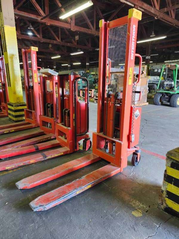 Interthor Model EHS1000/1590 Electric Pallet Stacker - 2200lb Capacity