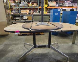 (2) Herman Miller Eames Round Table and Conference Table Base with Laminate Top