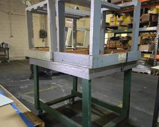 (3) Industrial Rolling Carts with Heavy-Duty Casters
