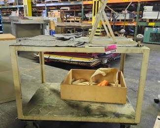Industrial Rolling Cart with Adjustable Metal Frame