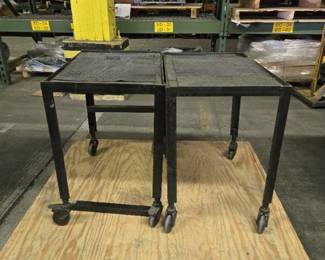 (2) Industrial Mobile Equipment Stands with Casters
