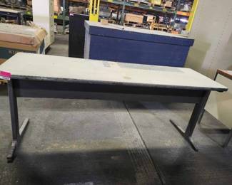 Commercial Office Desk with Metal Base