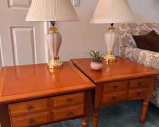 Stickly Bros, end table set excellent condition  