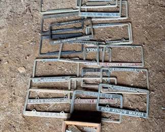 Striking Vintage Metal License Plate Frames NC Mazda, Suzuki, And More