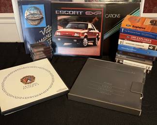 Lot Of Various Ford In House Media Advertising Including Laserdisc, Vinyl, VHS, And Cassette Tapes