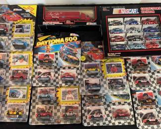 Lot Of 10 Packs Of Racing champions NASCAR die cast 1 64 Scale Race Cars And 1 Team Transporter
