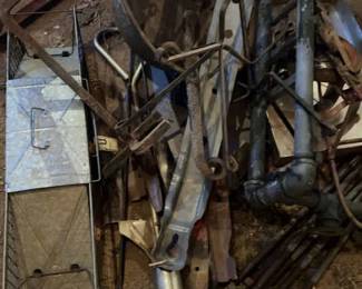 Large Metal Tool Pile From Shed.
