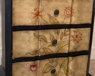 Vintage 3 Drawer Floral Chest