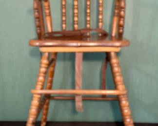 Vintage Wooden High Chair