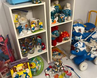 Large Vintage 1980's Smurf Collection