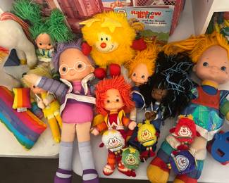 Large collection of 1980's Rainbow Brite Toys