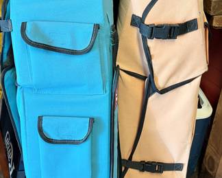 Camping chairs with hood umbrella and footstool $15 each