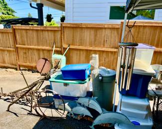 Nice Yard art jumping fish $25