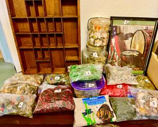 Display shelf for cute little crystal animals $10
Rock collection 2 to 3 dollars per bag