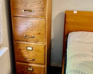 Solid wood file cabinet great for storing items in house or garage or shop $10