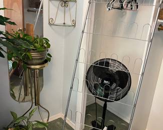 Door shoe rack $10
Fan $10 , mirror $10
Corner glass shelf $10
