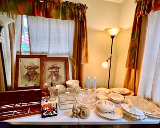 Frame glass western pictures $15 each
Nice floor lamp $25