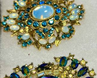 1950s signed and dated by holycraft design broaches, bracelet, earrings, $10-$25