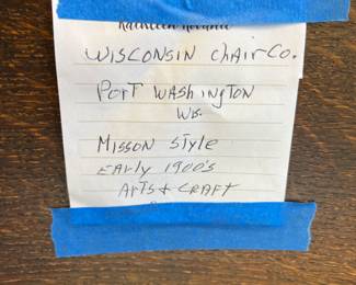 WISCONSIN early 1900s rocking Chair Co Mission style $50